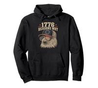 1776 Reasons Why Eagle Funny 4th Of July Pullover Hoodie