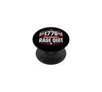 1776 The Original Rage Quit Funny Gamer 4th Of July PopSockets Adhesive PopGrip
