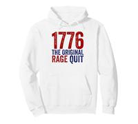 1776 The Original Rage Quit Funny Gamer 4th Of July Pullover Hoodie