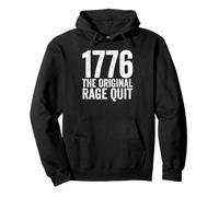 1776 The Original Rage Quit Funny Gamer 4th Of July Pullover Hoodie