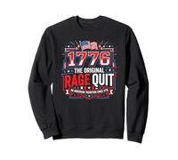 1776 The Original Rage Quit Funny Gamer 4th Of July Sweatshirt