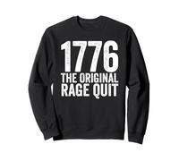 1776 The Original Rage Quit Funny Gamer 4th Of July Sweatshirt