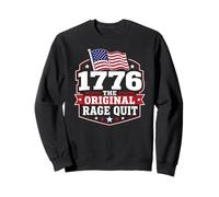 1776 The Original Rage Quit Funny Gamer 4th Of July Sweatshirt
