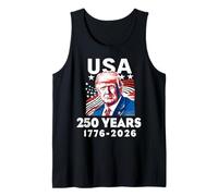 1776 USA 250th Anniversary American Flag Donald Trump Tank Top