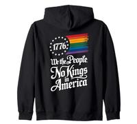 1776 We The People No Kings In America Pride Patriotic LGBT Zip Hoodie