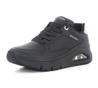 Skechers Women's UNO Icon - Idolized Air Sneaker in Black, Size 6 | Leather/Metal