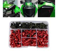 177PCS Motorcycle Fairing Bolt Compatible With GSXR 600 1000 1200 1250S SV RG GS Katana 750 GSX TL 1000S Models(Red)