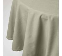 (178 cm Round, Grey) Plain Cotton Tablecloth