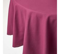 (178 cm Round, Purple) Plain Cotton Tablecloth