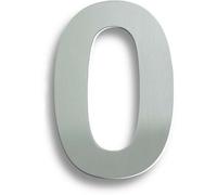 178mm Front Door Numerals '0' 150mm Fixing Centres Satin Stainless Steel