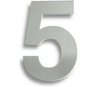 178mm Front Door Numerals '5' 150mm Fixing Centres Satin Stainless Steel
