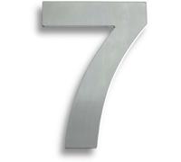 178mm Front Door Numerals '7' 105mm Fixing Centres Satin Stainless Steel