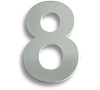 178mm Front Door Numerals '8' 150mm Fixing Centres Satin Stainless Steel