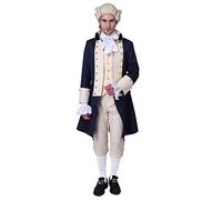 1791's lady 18th Century Men's Victorian Costume Regency Tailcoat Gentelman Steampunk Coat Halloween Outfits, White, X-Large