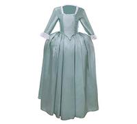 1791's lady Women's Elizabethan Dress Marie Antoinette Musical Hamilton Costume Vintage Dress Green-XS