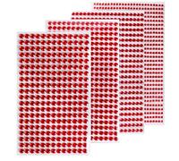 1792Pcs Christmas Rhinestone Stickers Self Adhesive, Sparkly Face Gem Stickers, Xmas Card Sticker, Make Your Own Christmas Cards Dcorations, Diamond Sticker for Christmas Makeup Manicure (Red)