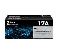 17A Black Toner Cartridge Compatible for HP CF217A Work with Laser Jet Pro M102w M130nw M130fw M130fn M102a M130a Pro MFP M130 M102 Printer (2-Pack)