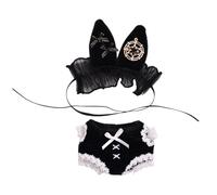 17cm Doll Charms Fashion Outfit Accessories Set Mini Doll Clothes Decorations Kit For Display And Soft Fabric Cute Party Style Ornaments YhD624 (Black, 10cm)