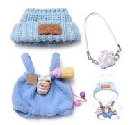17cm doll Clothes: 3-Piece Outfit Set with Hat & Accessories for Generations 1/2/3 Dolls, Chic Style Set