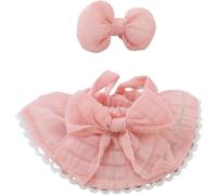 17cm Doll Clothes ,Clothes for Dolls Accessories ,6.7 Inches Kawaii Skirt Outfit Set 2 Pieces Stylish Dress Up Flower Doll Clothing Set (B5 Bowknot Skirt+hair Clip Pink)