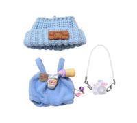 17cm Doll Clothes,Clothes for Dolls Outfit,Accessories for 17cm Dolls Clothes,Cute Clothes for Dress up Unique Style,1 Hats 1 Skirts 1 Camera Pendant Girl for Best Gifts, No Doll Included (BLUE 8)