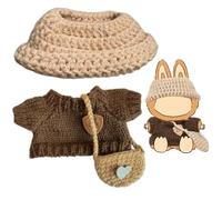 17cm Doll Clothes, Clothing for 17 cm Doll Plush, Chic Style Set for 17cm Dolls, Cuddly Toy Outfit, Premium Doll Outfit with Accessories