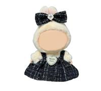 17cm Doll Clothes - Luxury Chic Style Set for 5.91-6.7“ (15-17cm) Dolls, Cute Premium Fashion Doll Outfit with Accessories - Black Plaid Tweed Dress +Plaid Bow