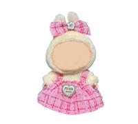17cm Doll Clothes - Luxury Chic Style Set for 5.91-6.7“ (15-17cm) Dolls, Cute Premium Fashion Doll Outfit with Accessories - Pink Plaid Tweed Dress +Plaid Bow