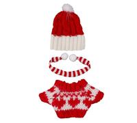 17cm Doll Clothes Set, Cute Outfits Clothes Designer Include Knitted Scarf Hat Doll Christmas Decorations Accessories for Display & Dress up