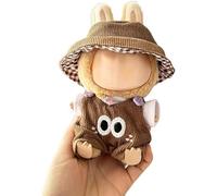 17cm Doll Clothes Set - Cute Outfits for Dolls, Keychain Accessories Faking Animal Style Jumpsuit with Dinosaur and Shark Design (Doll Not Included)