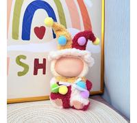 17cm Doll Clothes Set - Cute Outfits for Dolls, Keychain Accessories Faking Animal Style Jumpsuit with Dinosaur and Shark Design (Doll Not Included) (Clown (Doll Not Included))