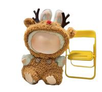 17cm Doll Clothes Set - Cute Outfits for Dolls, Keychain Accessories Faking Animal Style Jumpsuit with Dinosaur and Shark Design (Doll Not Included) (Deer (Doll Not Included))