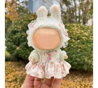 17cm Doll Clothes Set - Cute Outfits for Dolls, Keychain Accessories Faking Animal Style Jumpsuit with Dinosaur and Shark Design (Doll Not Included) (Lolita Dress (Doll Not Included))