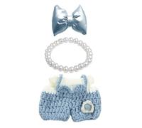 17cm Doll Clothes Set (No Doll), Cute Luxury Dress Clothing and Bow French Hairband Skirt Outfit,Fashion