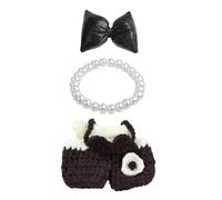 17cm Doll Clothes Set (No Doll), Cute Luxury Dress Clothing and Bow Hairband Outfit,Fashion Skirt French