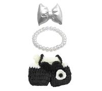 17cm Doll Clothes Set (No Doll), Cute Luxury Dress Clothing and Bow Outfit,Fashion French Skirt Hairband
