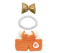 17cm Doll Clothes Set (No Doll), Cute Luxury Dress Clothing and Bow Skirt Outfit,Fashion Hairband French