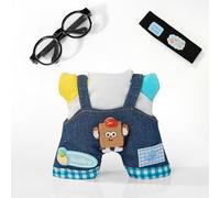 17cm Doll Clothes Set-Premuim Casual Style Outfit for Clothing & Accessories-Headband+T-Shirt+Overall+Glasses(No Doll)