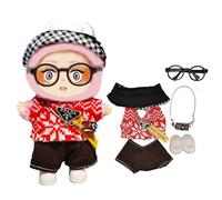 17cm Doll Clothing & Outfit Set - Cute Fashion Doll Clothes with Hats, Shorts, Knit Tops, Shoes, Glasses & Camera Bag-Chic Collectible Doll Clothing (Style G)