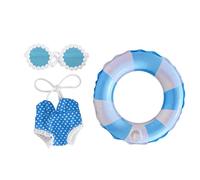 17cm doll Summer Swim Set Swimsuit, Pearl Sunglasses Solve Boring Outfits. Perfect for Beach Play, Photo Props Styling
