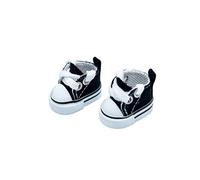 17cm Dolls Shoes, Lace-Up Canvas Sneakers Mini Shoes for 17cm Dolls, Fingerboard Shoes, Mini Finger Shoes, Clothing Accessory for 6.7in Dolls (1 Pair of ) Mqs913 (Black, 3.5x2cm)