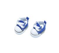 17cm Dolls Shoes, Lace-Up Canvas Sneakers Mini Shoes for 17cm Dolls, Fingerboard Shoes, Mini Finger Shoes, Clothing Accessory for 6.7in Dolls (1 Pair of ) Mqs913 (Blue, 3.5x2cm)