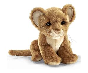 17cm Hansa Lion Cub Brown Plush Soft Cuddly Realistic Stuffed Animal Toy Cute