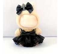 17Cm LABU Pendant, Christmas Cape Clothes, Halloween, Buy 1 Piece, Randomly give 1 Piece, a Total of 2 Pieces (Devil Black Dress)