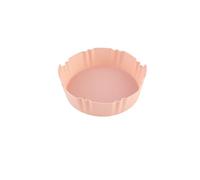 17cm Reusable Airfryer Pan Liner Accessories Silicone Air Fryers Oven Baking Tray Pizza Fried Chicken Airfryer Silicone Basket(17cm Pink)