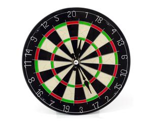 17cm Round Glass Dartboard Clock | Dart Board Shaped Wall Clock Novelty Desk Clock | Darts Wall Decor - Darts Gifts