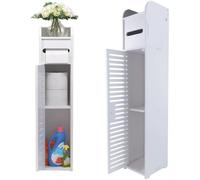 (17D x 16W x 81H centimetres) Bathroom Storage Cabinet Toilet Paper Roll Holder Free Standing Organizer