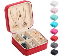 17Dec Small Travel Jewelry Case Organizer,Mini Travel Essentials for Women,Bridesmaid Gifts Birthday Gifts for Women,Small Jewelry Box for Girls 8-12