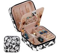 17Dec Small Travel Jewelry Case Organizer with Mirror,Mini Travel Essentials for Women,Bridesmaid Gifts Birthday Gifts for Women,Small Jewelry Box for Girls 8-12