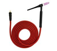 17F Series - 150 Amp - Air Cooled - Flexible Head TIG Torch - 25 feet 1-Piece SÜA®Flex Cable - INLINE Gas Dinse 10-25 Connector - (Welders with Gas Solenoid)